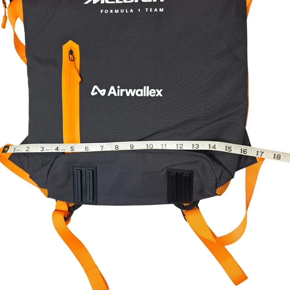McLaren‎ Formula 1 Team Airwallex Backpack Grey Orange Roll Top Racing Bag NEW